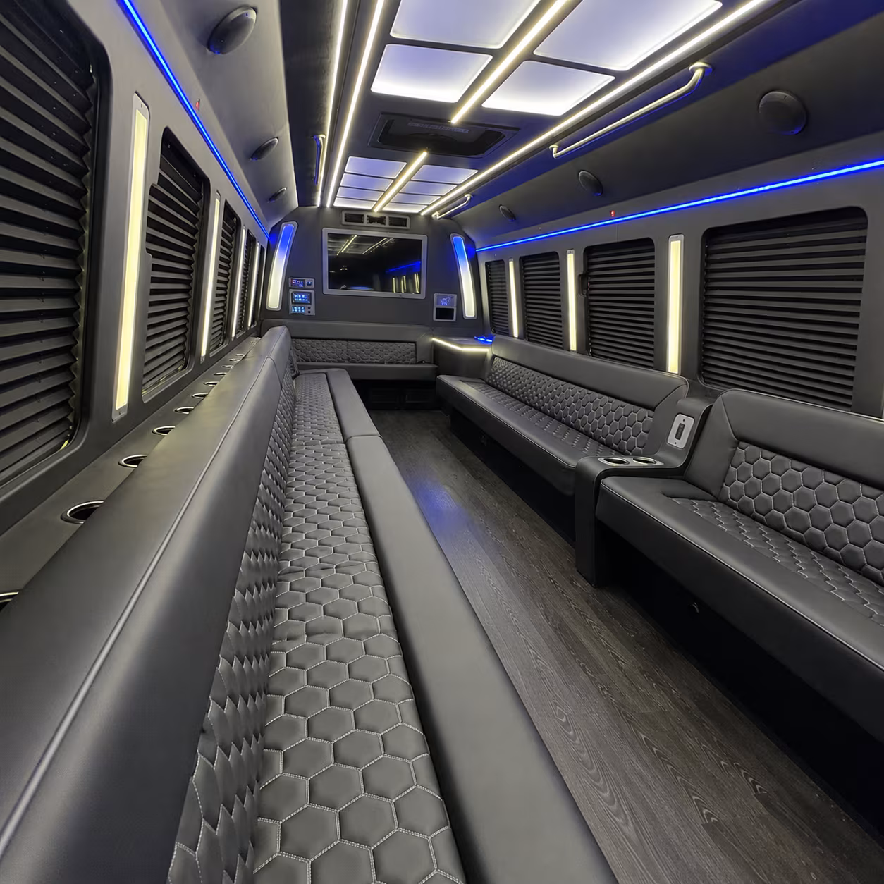 battle creek party bus rental interior
