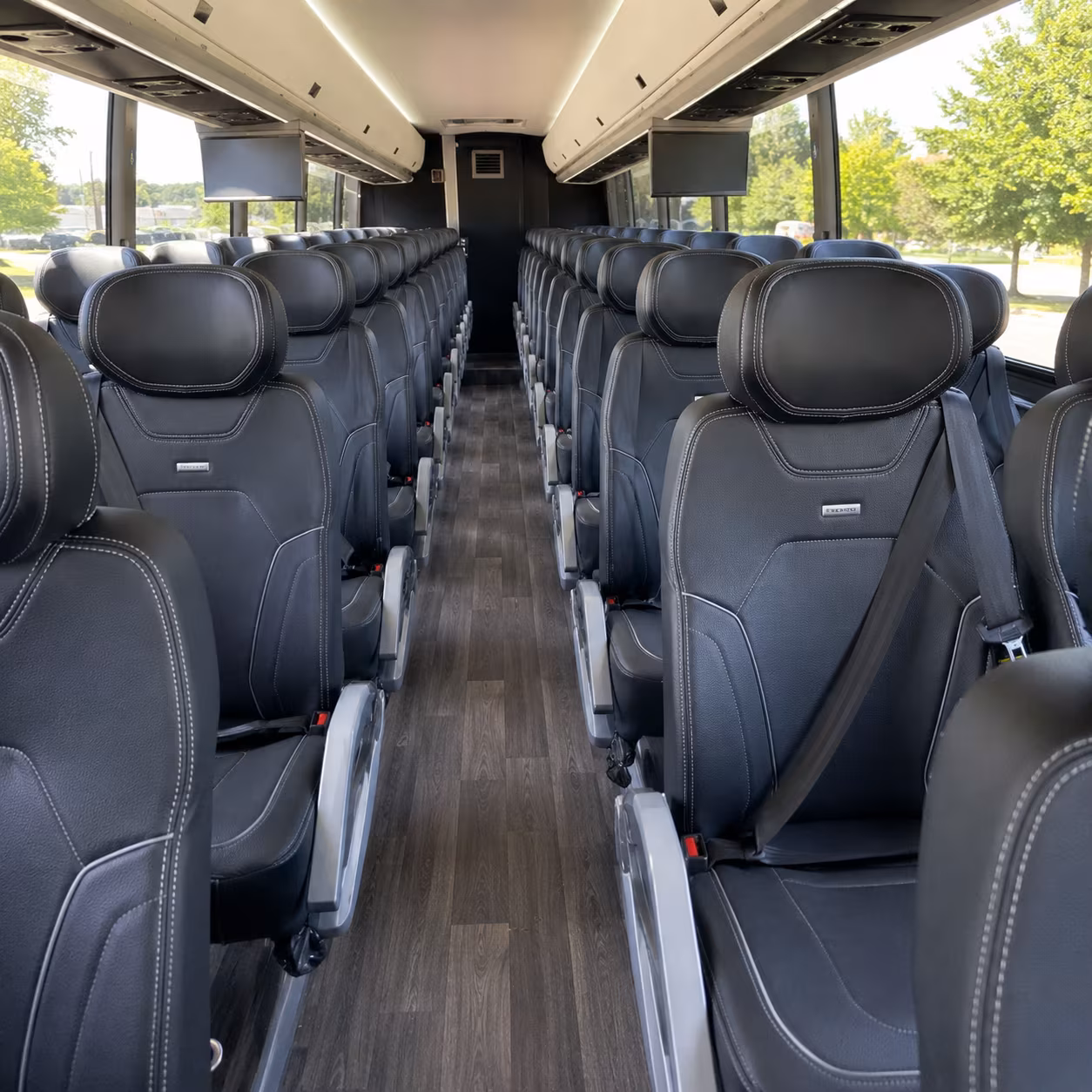 kentwood charter bus rental interior