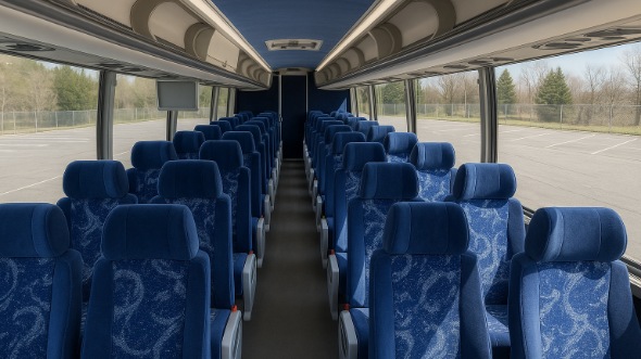 battle creek 54 passenger charter bus inside