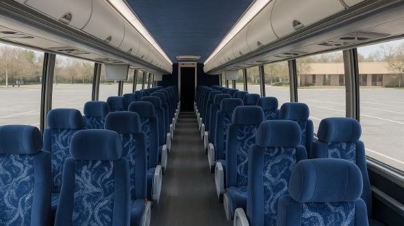 battle creek 55 passenger charter bus inside